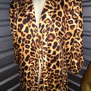 Animal print cheetah soft stretchy leopard blazer
